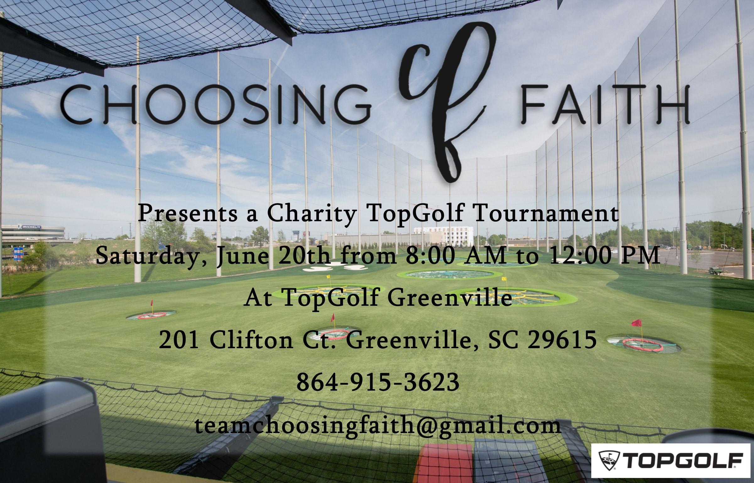 Choosing Faith Foundation TopGolf Charity Tournament