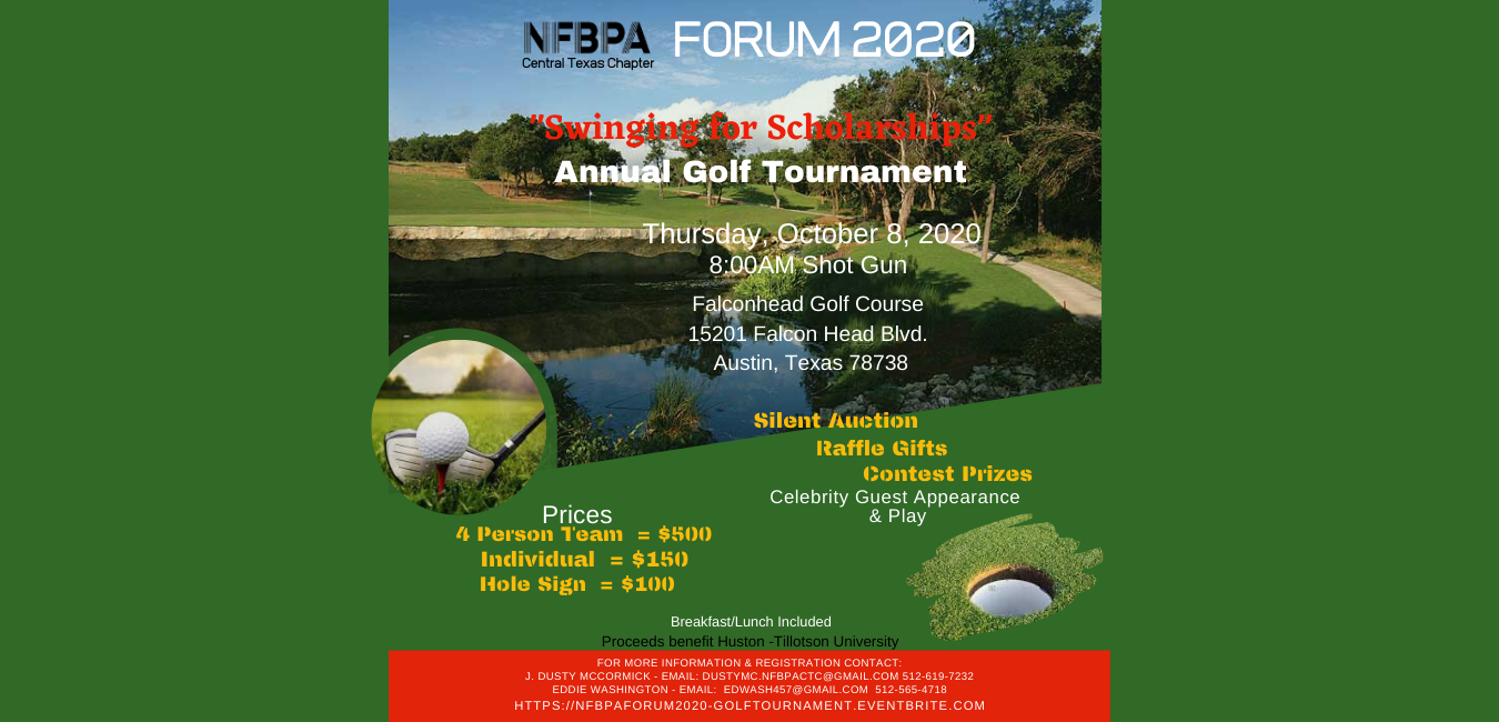 NFBPA FORUM 2020: Swinging for Scholarships Golf Tournament