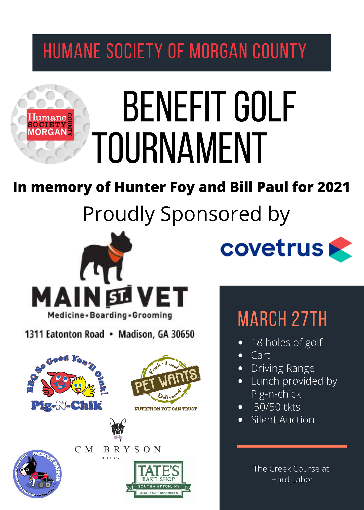 Humane Society of County Benefit Golf Tournament GolfTourney
