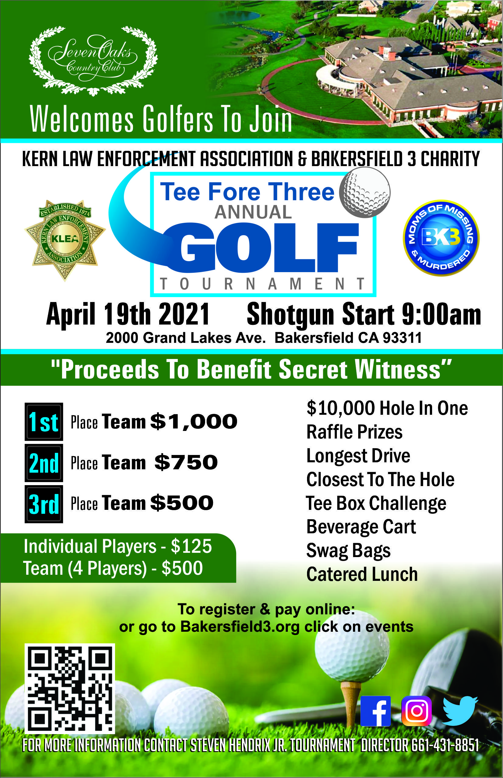 KLEA and Bakersfield 3 Charity Annual "Tee Fore Three" Golf Tournament