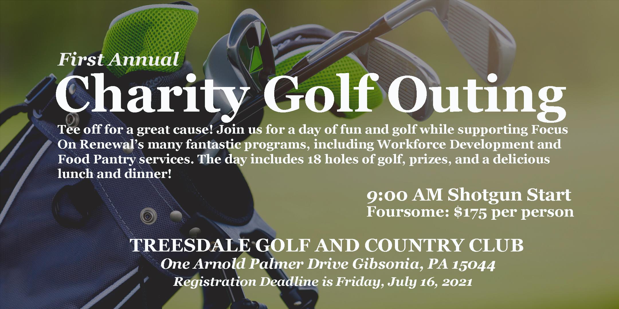 Focus On Renewal's First Annual Charity Golf Tournament