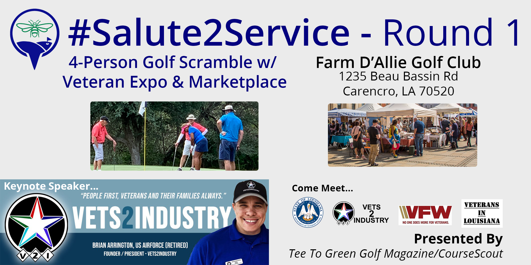 #Salute2Service 4-Person Golf Scramble w/ FREE Expo & Marketplace - Round 1