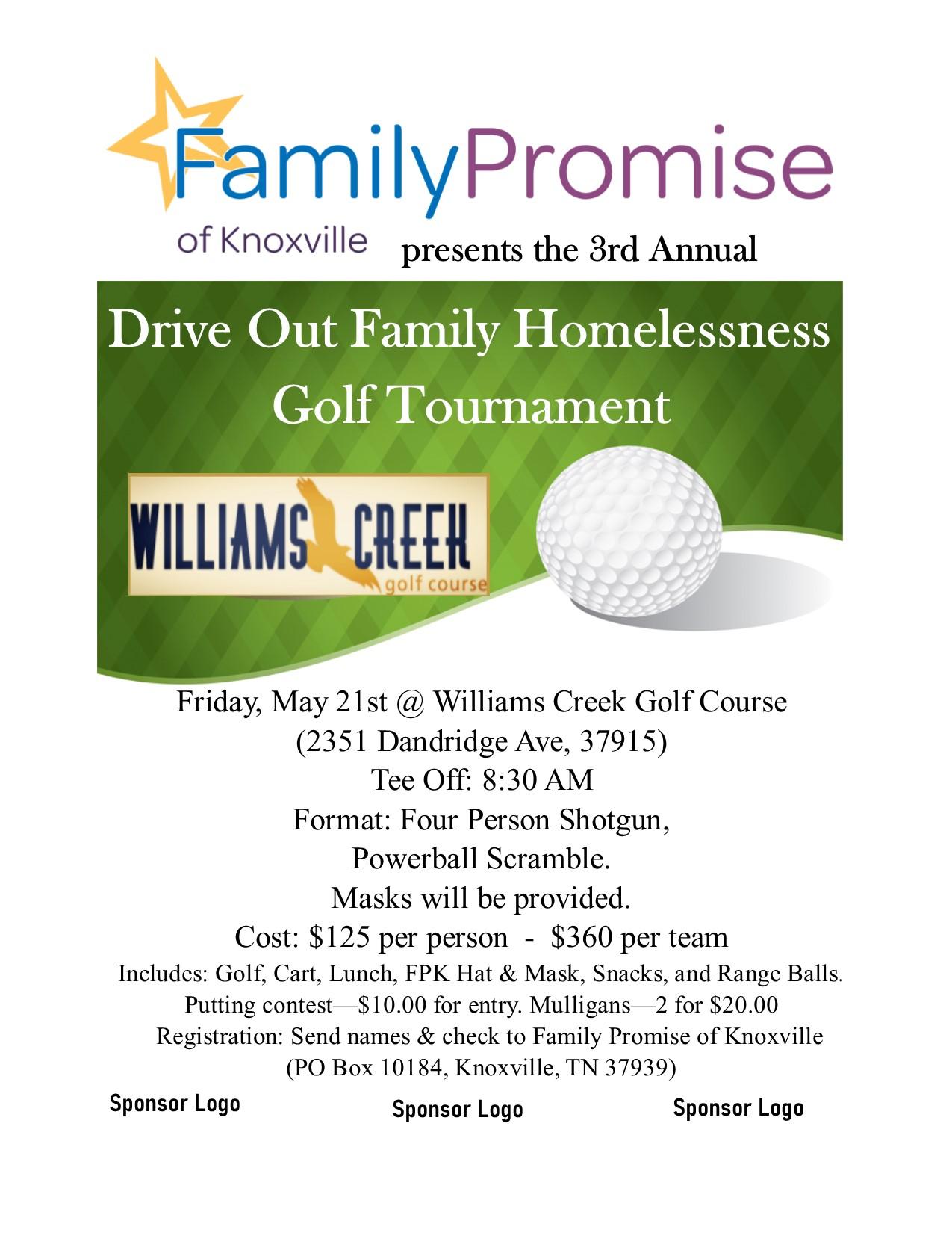 Family Promise of Knoxville: Drive Out Family Homelessness Golf Tournament