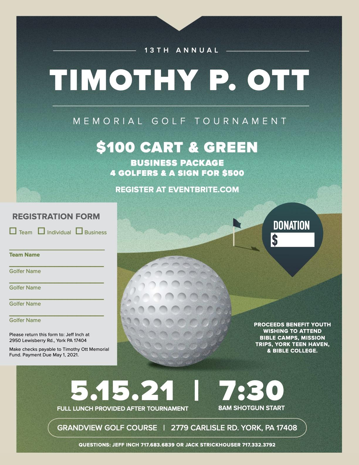 Timothy P. Ott Memorial Golf Tournament
