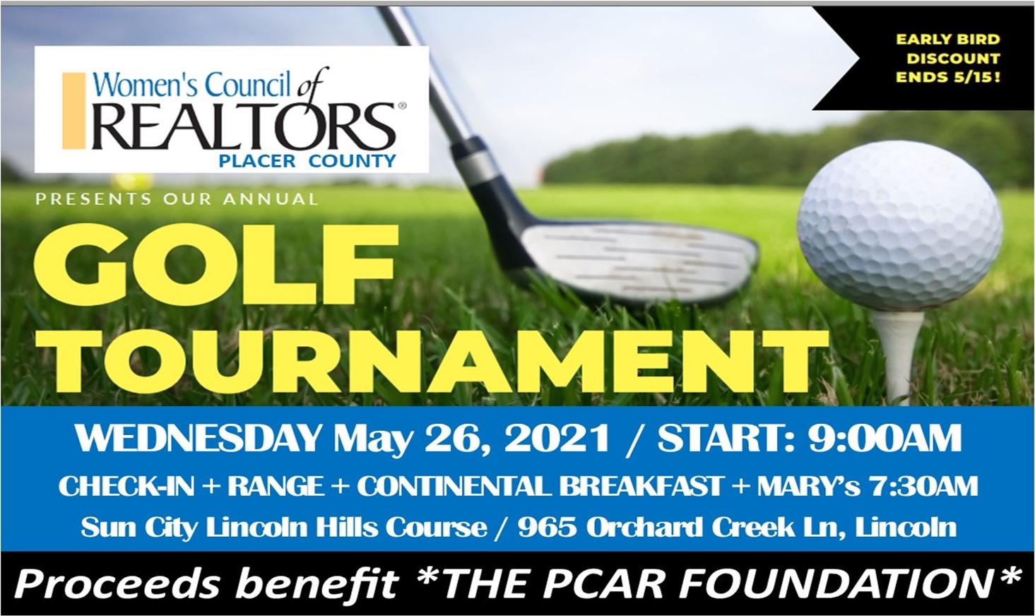 2021 Annual WCR Placer Golf Tourney