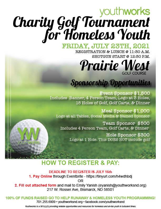 Youthworks Charity Golf Tournament for Homeless & Runaway Youth