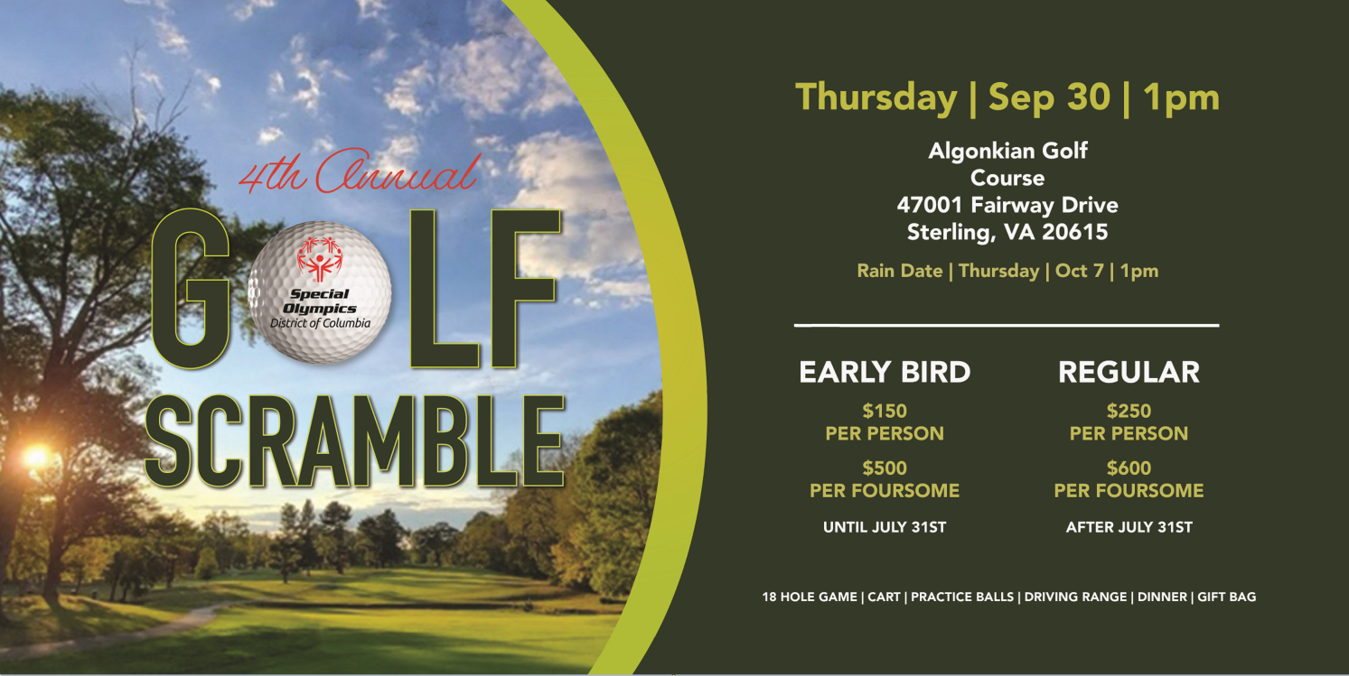 4th Annual Special Olympics District of Columbia Golf Scramble