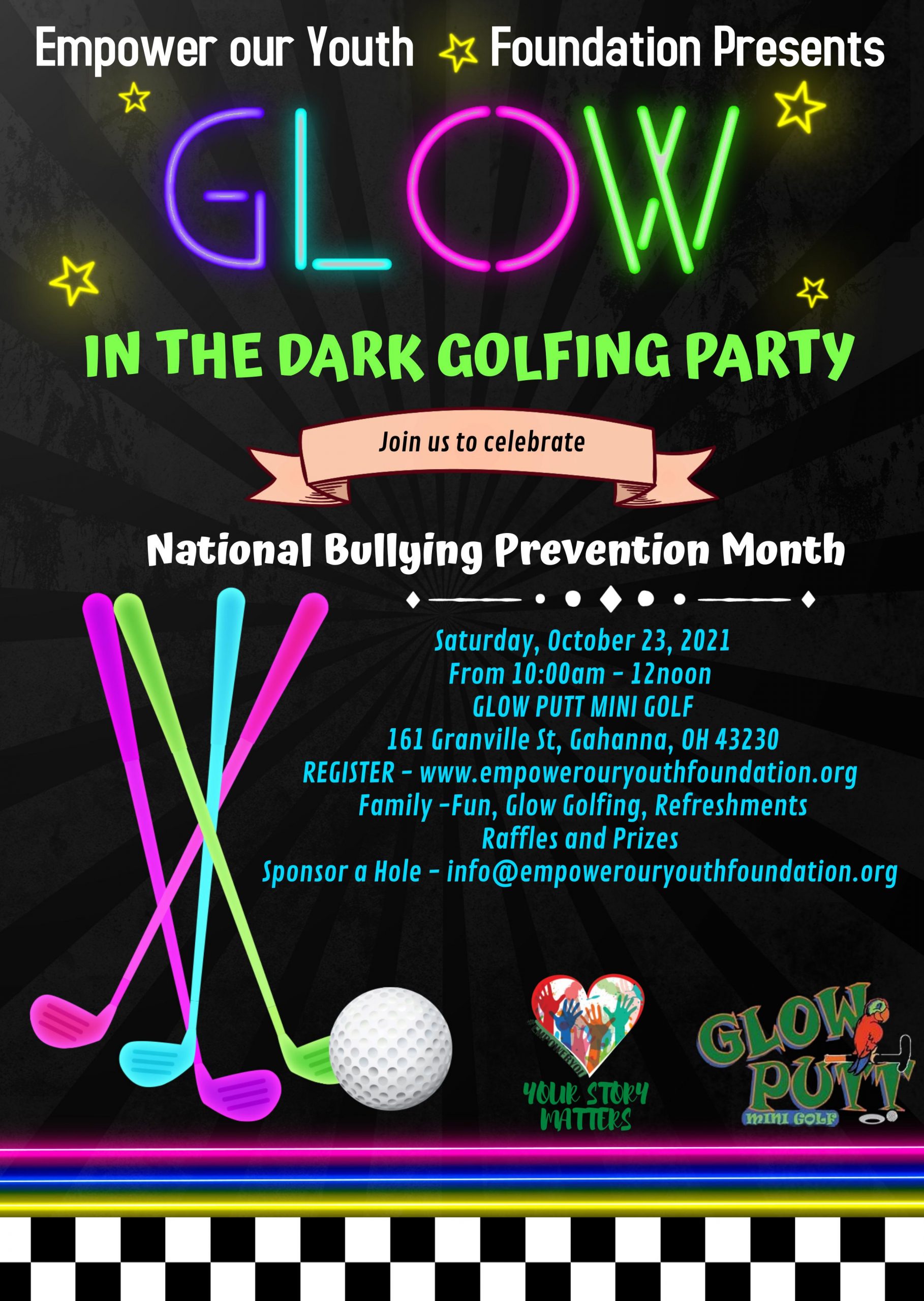 Glow in the Dark Golfing Party