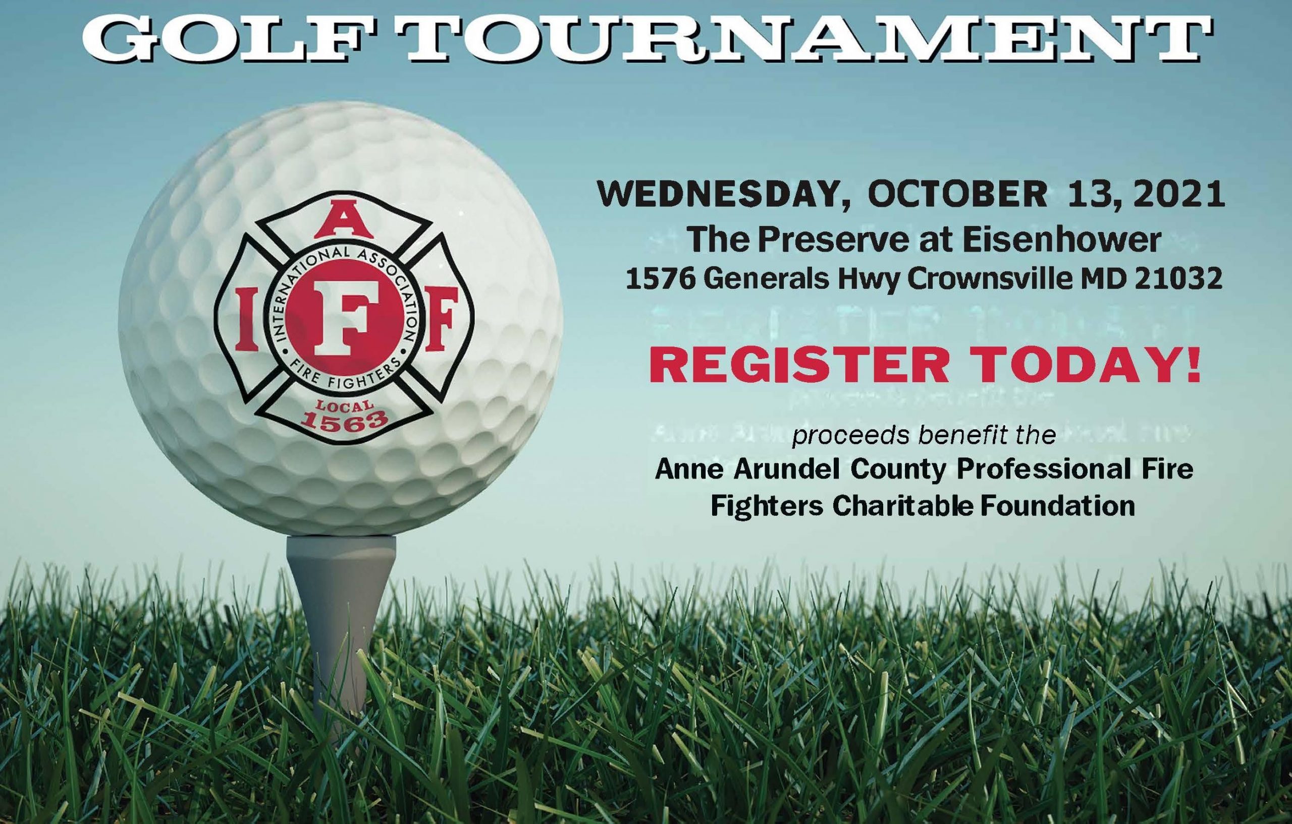 Anne Arundel Professional Fire Fighters, Local 1563 Charity Golf Tournament