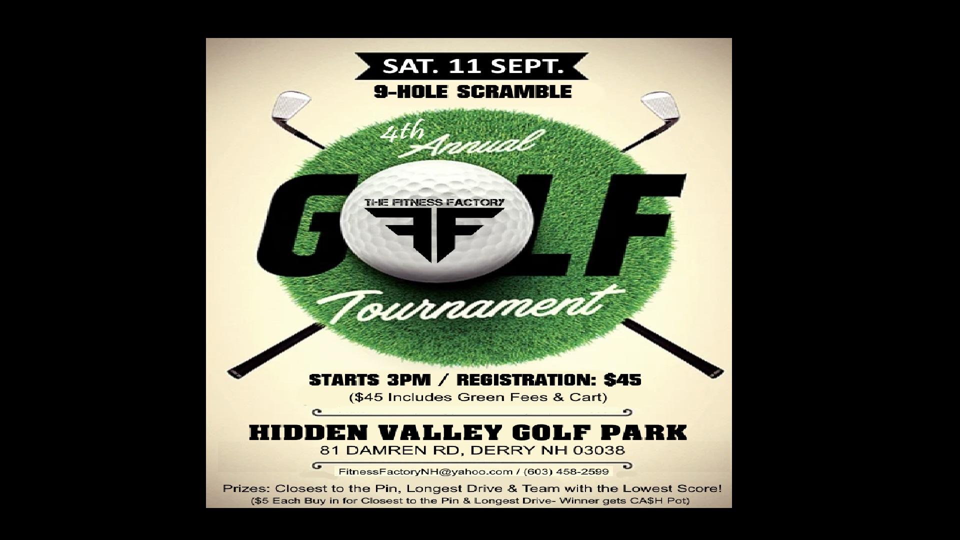 Fitness Factory: 4th Annual 9-Hole Scramble GOLF Tournament!