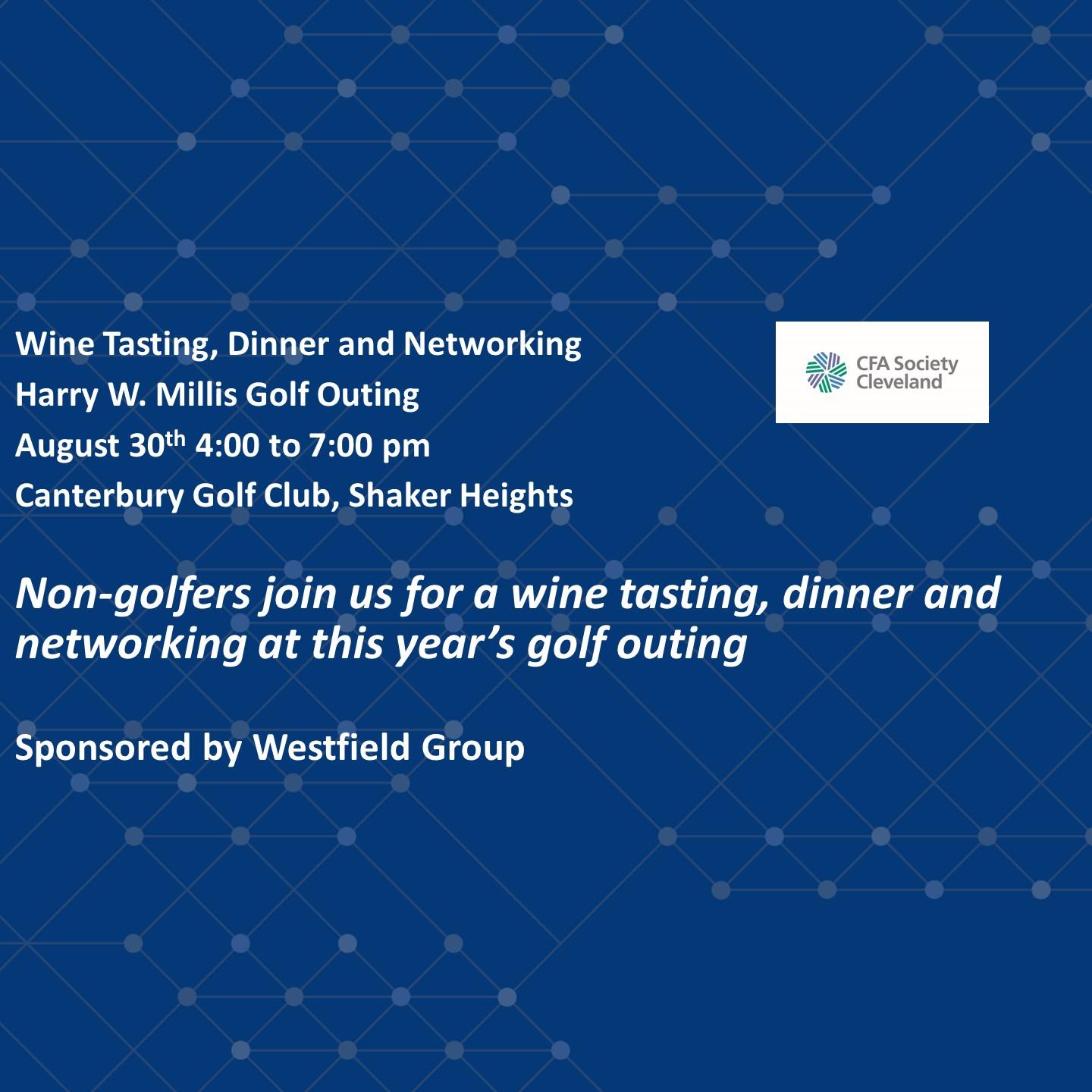 Wine Tasting and Dinner for Non-Golfers at CFA Cleveland Golf Outing