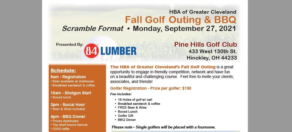 HBA of Greater Cleveland's Fall Golf Outing & BBQ