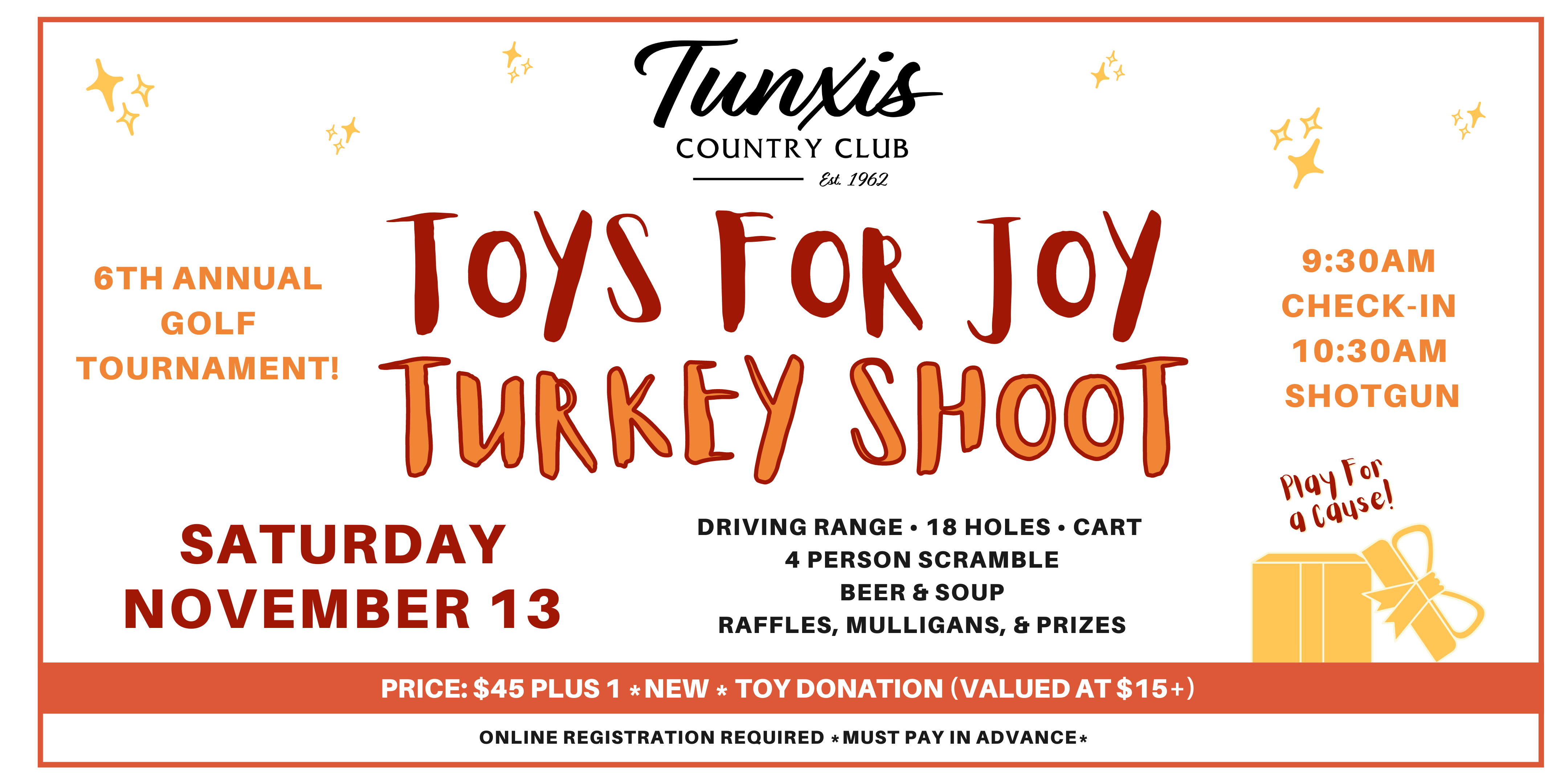 2021 TOYS FOR JOY Turkey Shoot Golf Tournament at Tunxis Country Club