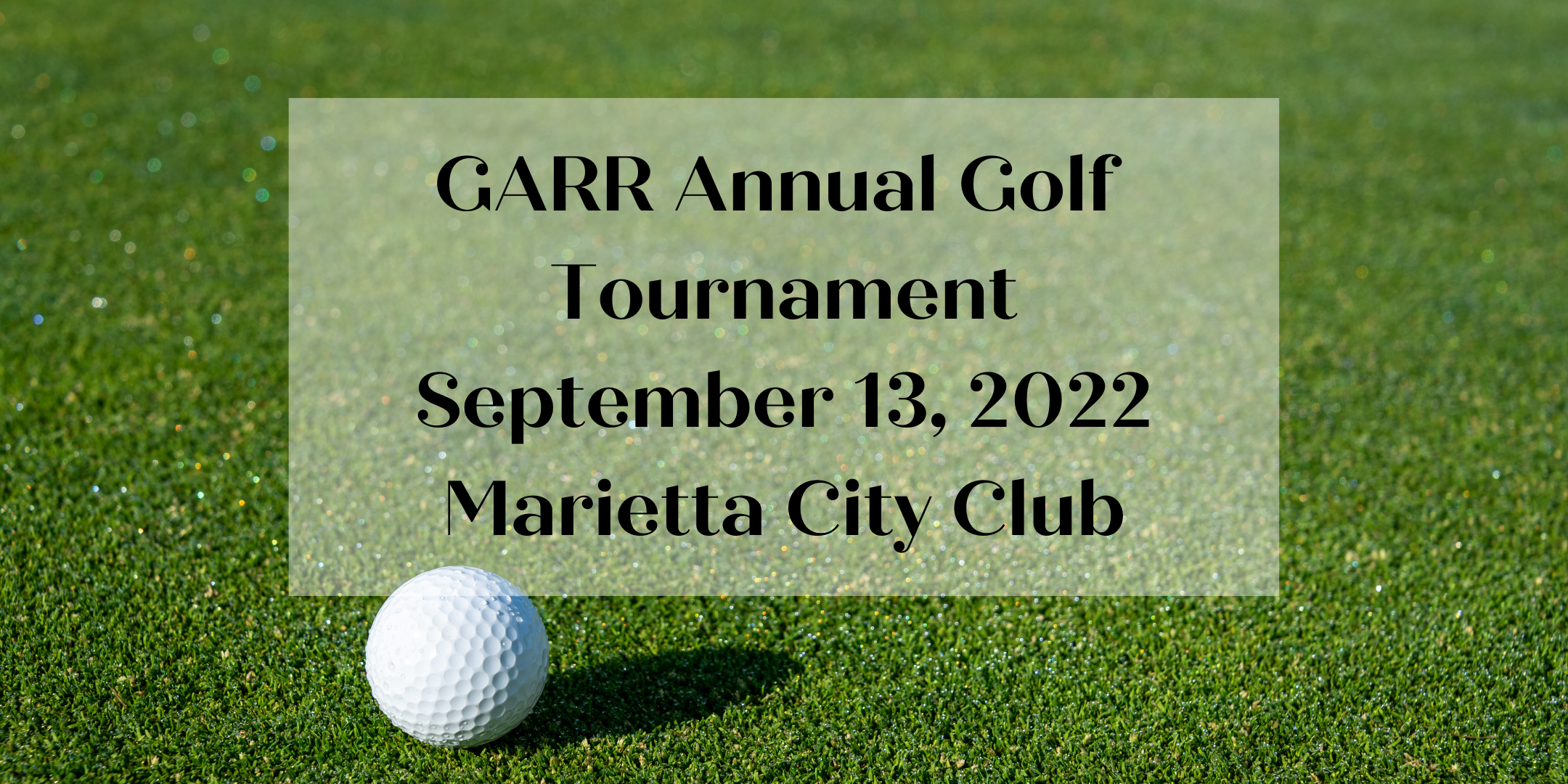 GARR 2022 Charity Golf Tournament