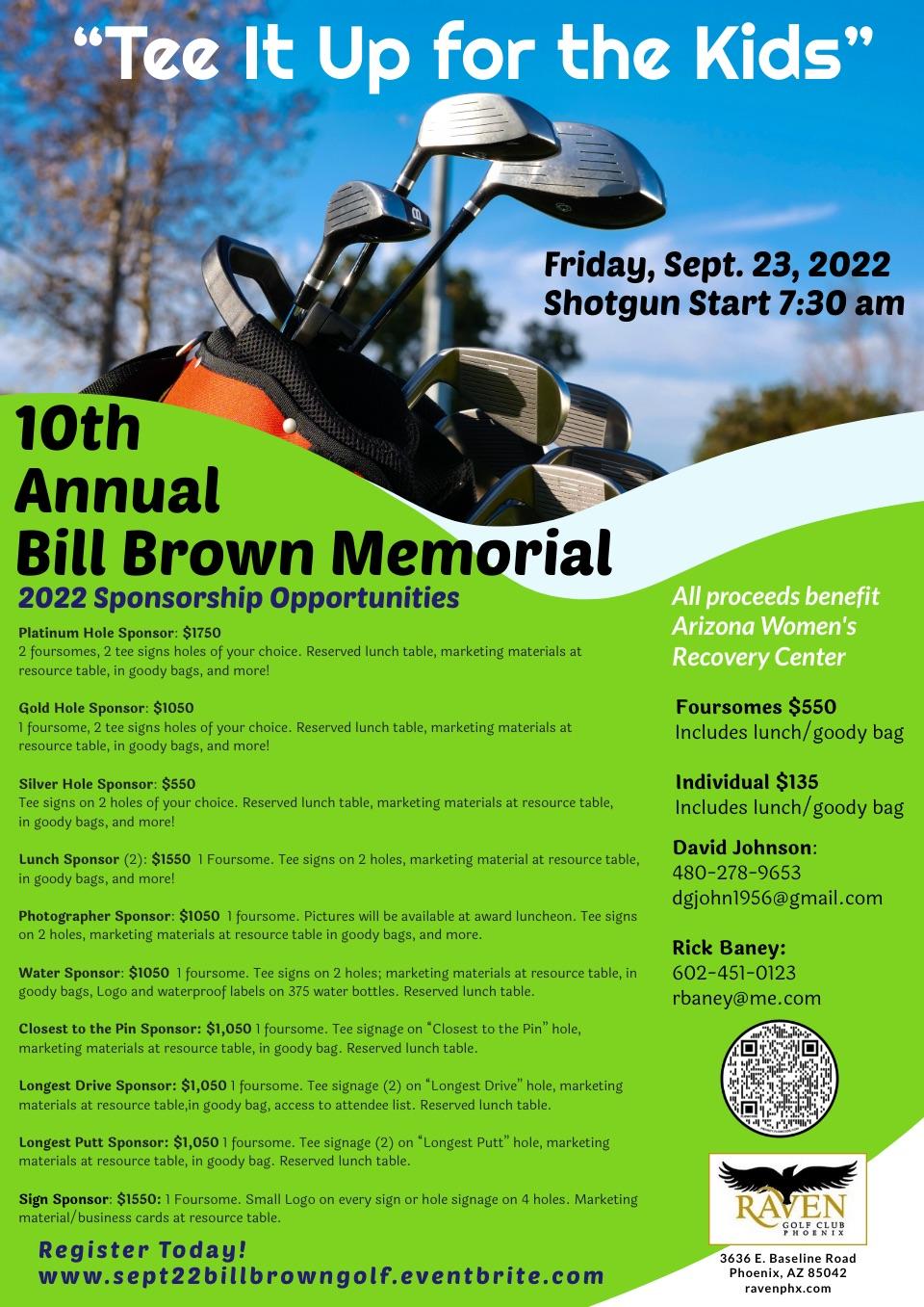 10th Annual Bill Brown Memorial Golf Tournament