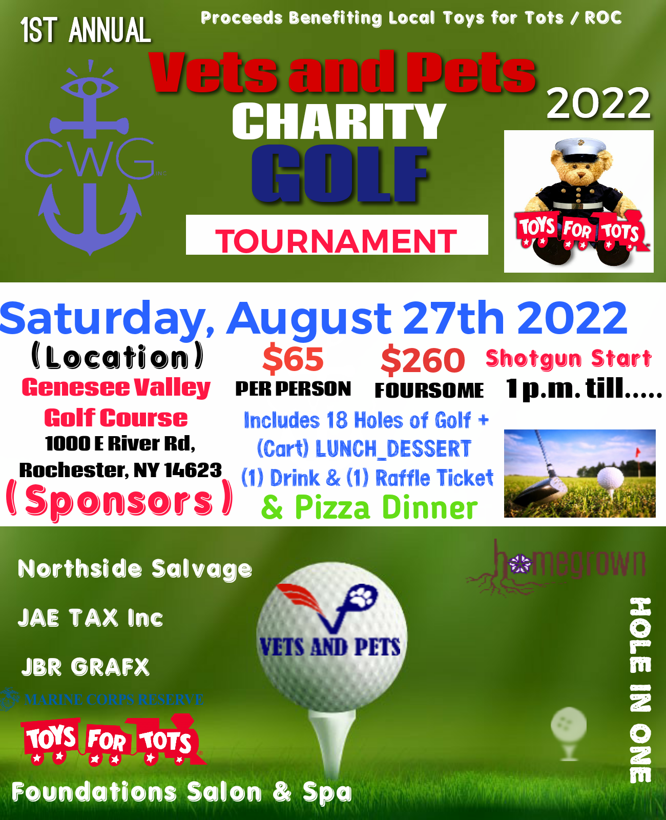 1st Annual Vets And Pets (Charity) Golf Tournament