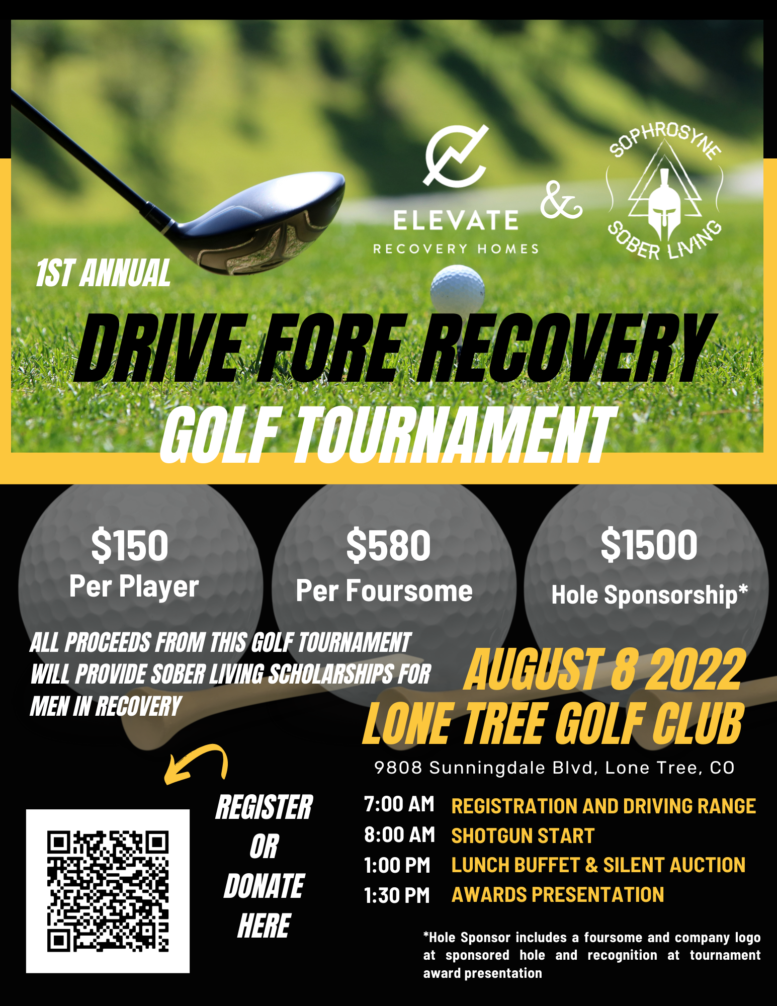 1st Annual Drive Fore Recovery Golf Tournament