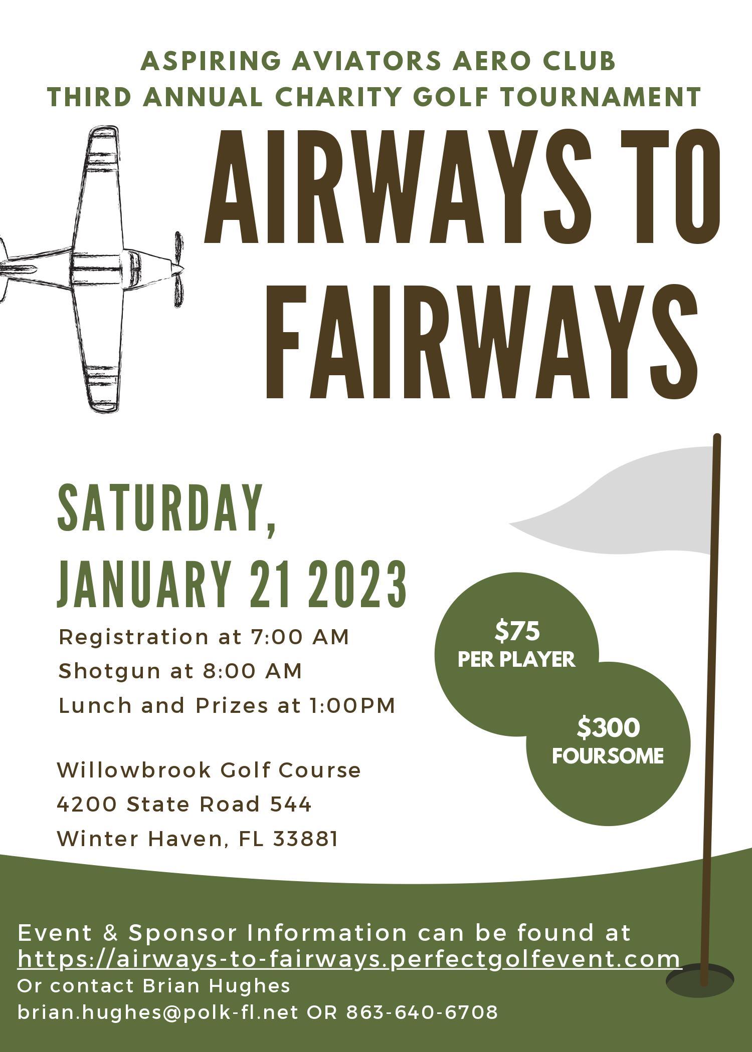 3rd Annual Airways to Fairways Charity Golf Tournament