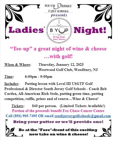 Ladie's Night: Wine, Cheese and Golf