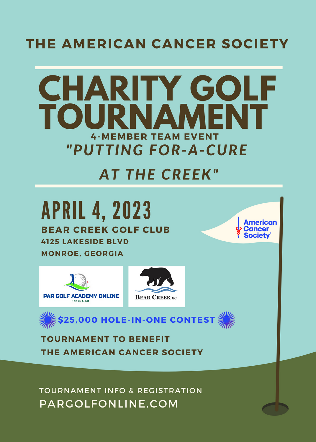 CHARITY GOLF TOURNAMENT "Putting for a Cure at the Creek" PUBLIC WELCOME