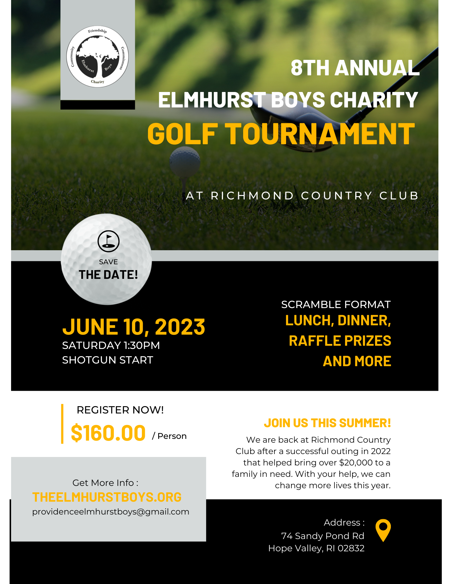 8th Annual Elmhurst Boys Charity Golf Tournament