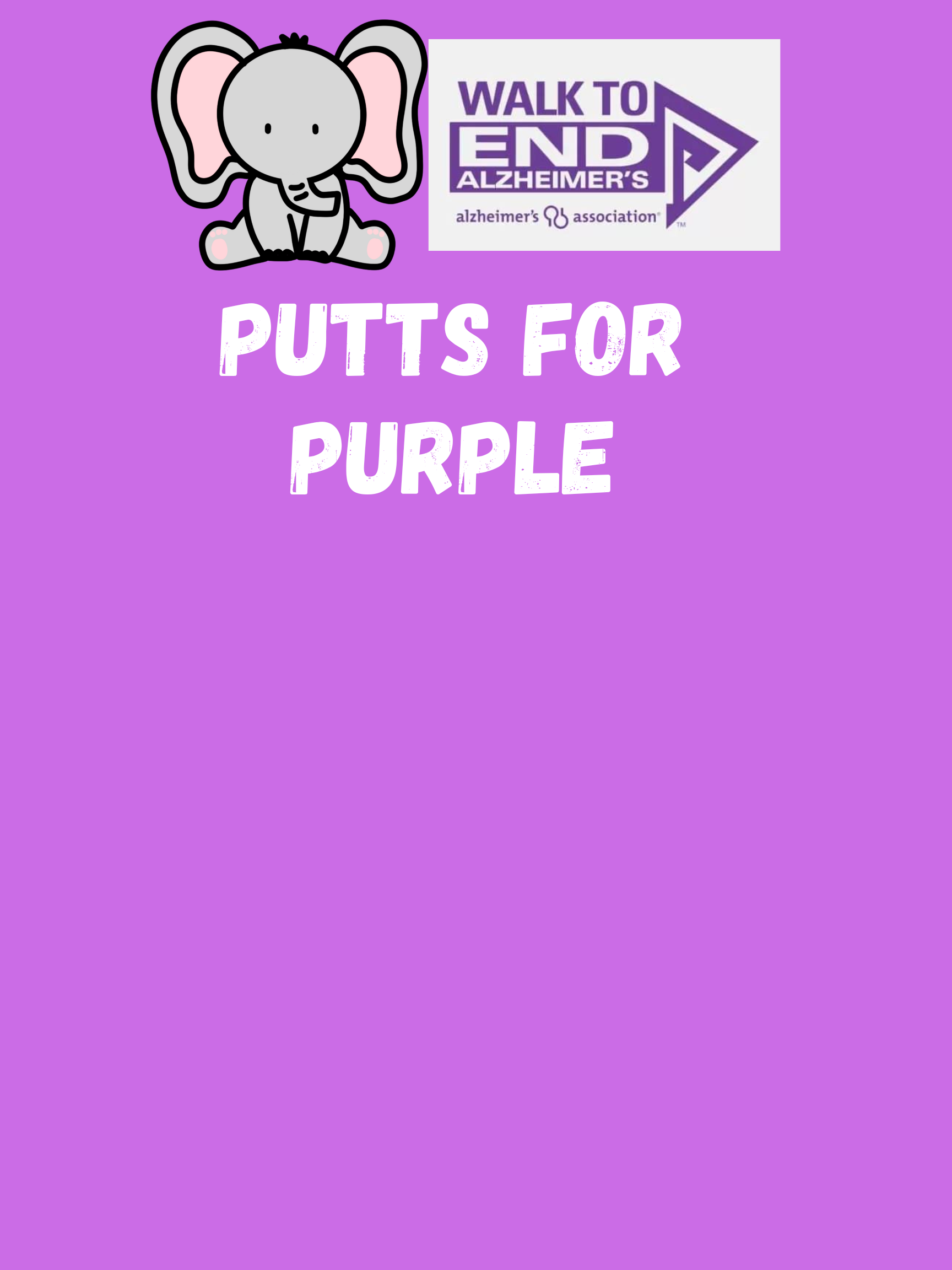 Putts For Purple 4 Man Scramble