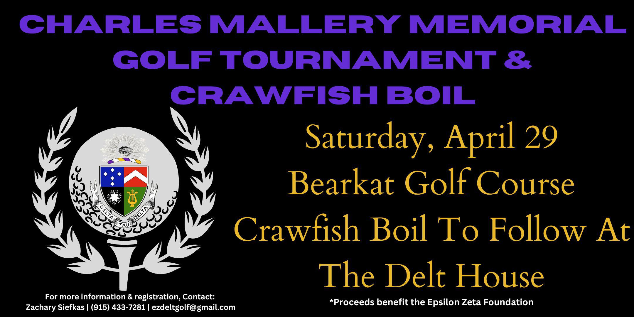 Charles Mallery Memorial Golf Tournament & Crawfish Boil