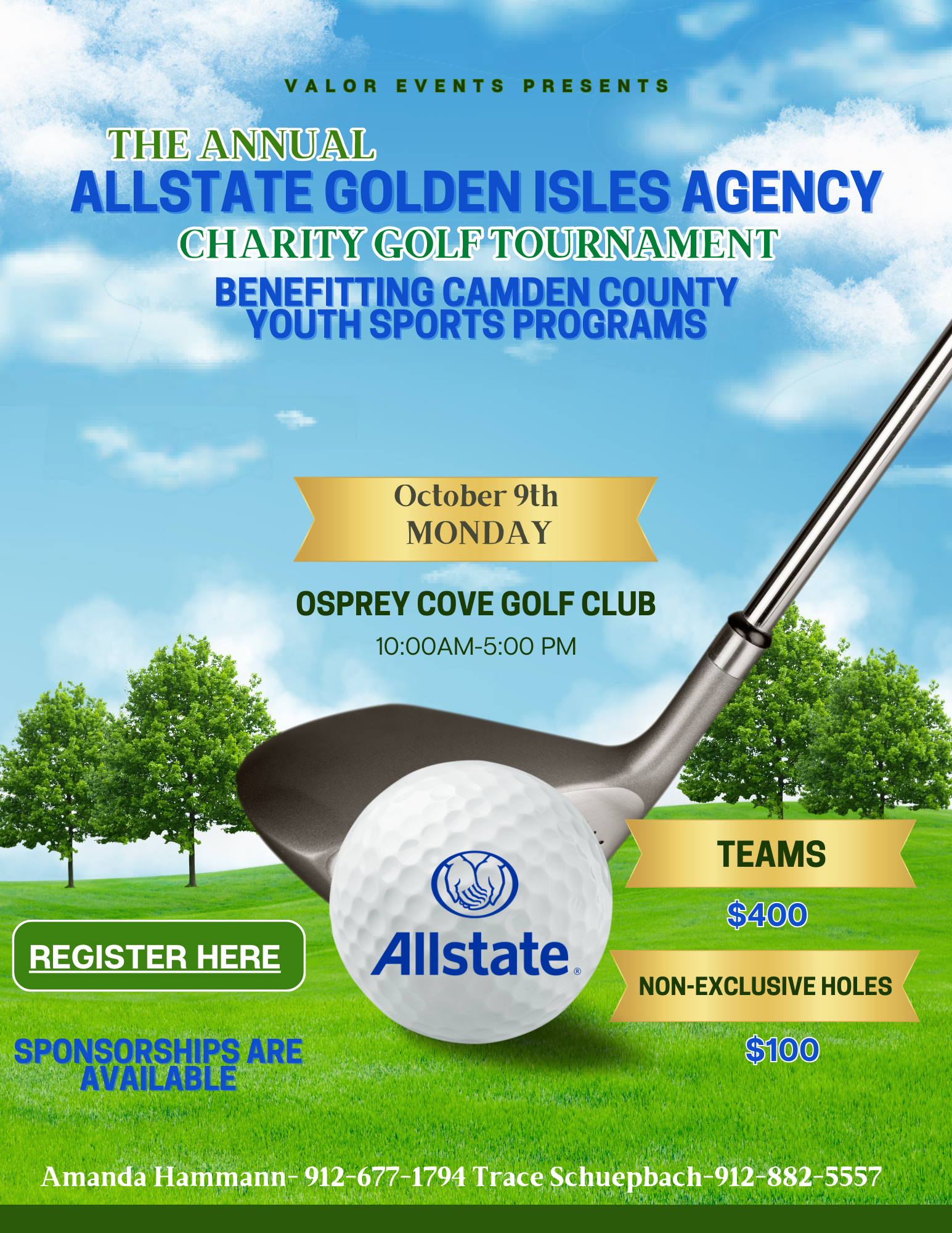 The Annual Allstate Charity Golf Tournament benefitting local youth sports