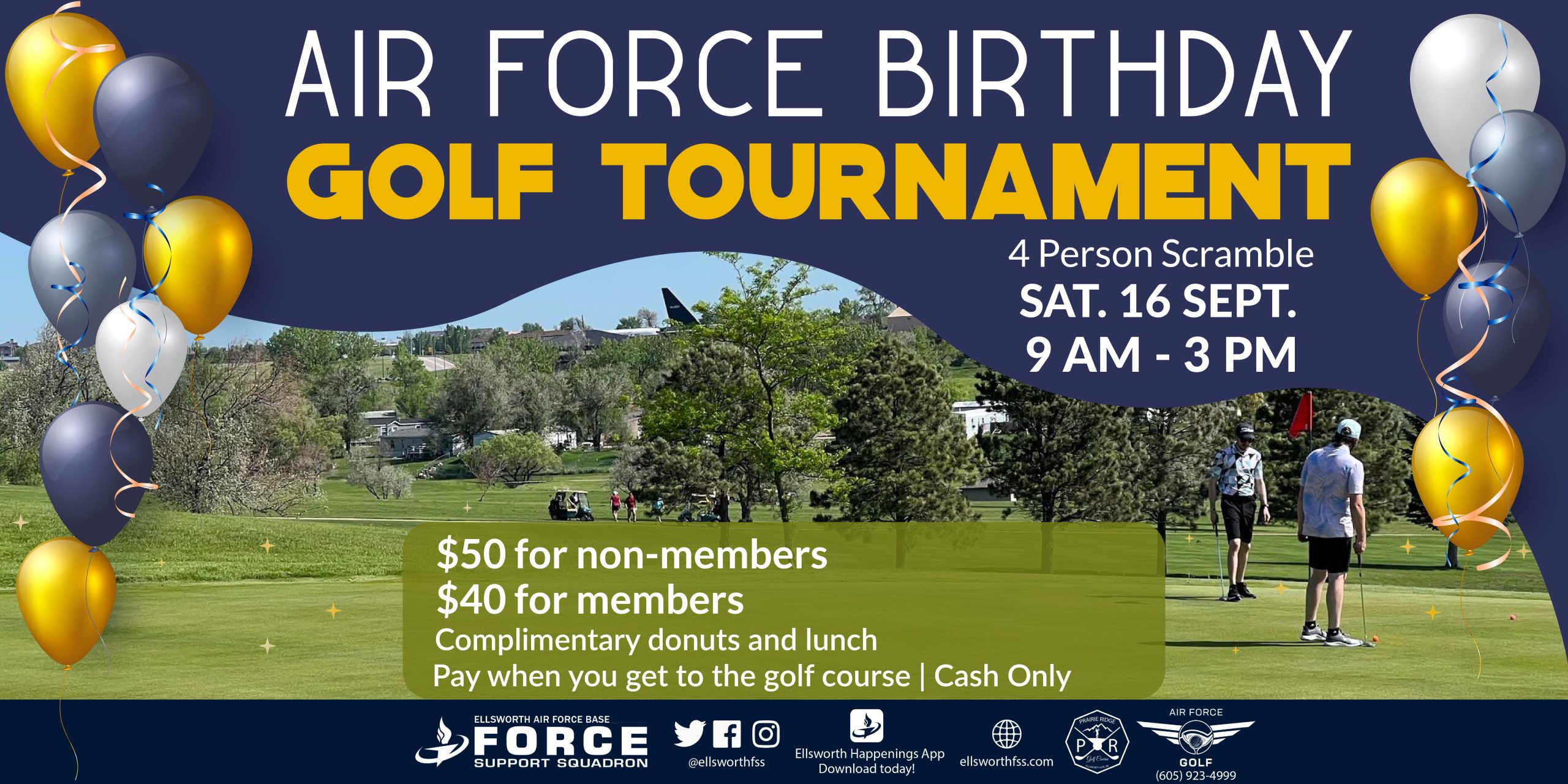 PRGC Air Force Birthday Golf - 4 person scramble