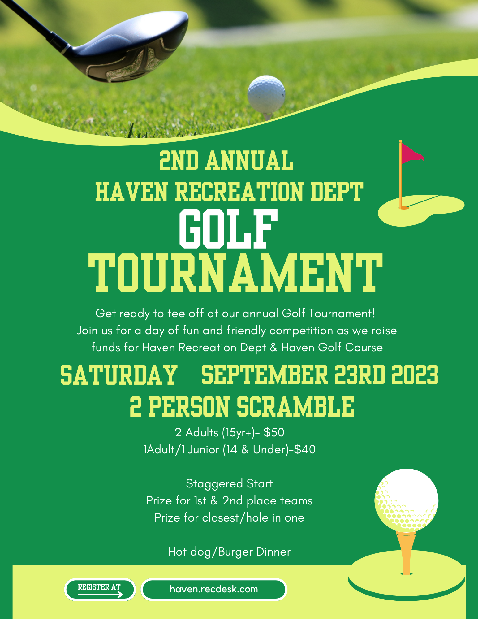 2nd Annual Haven Recreation Dept Golf Tournament