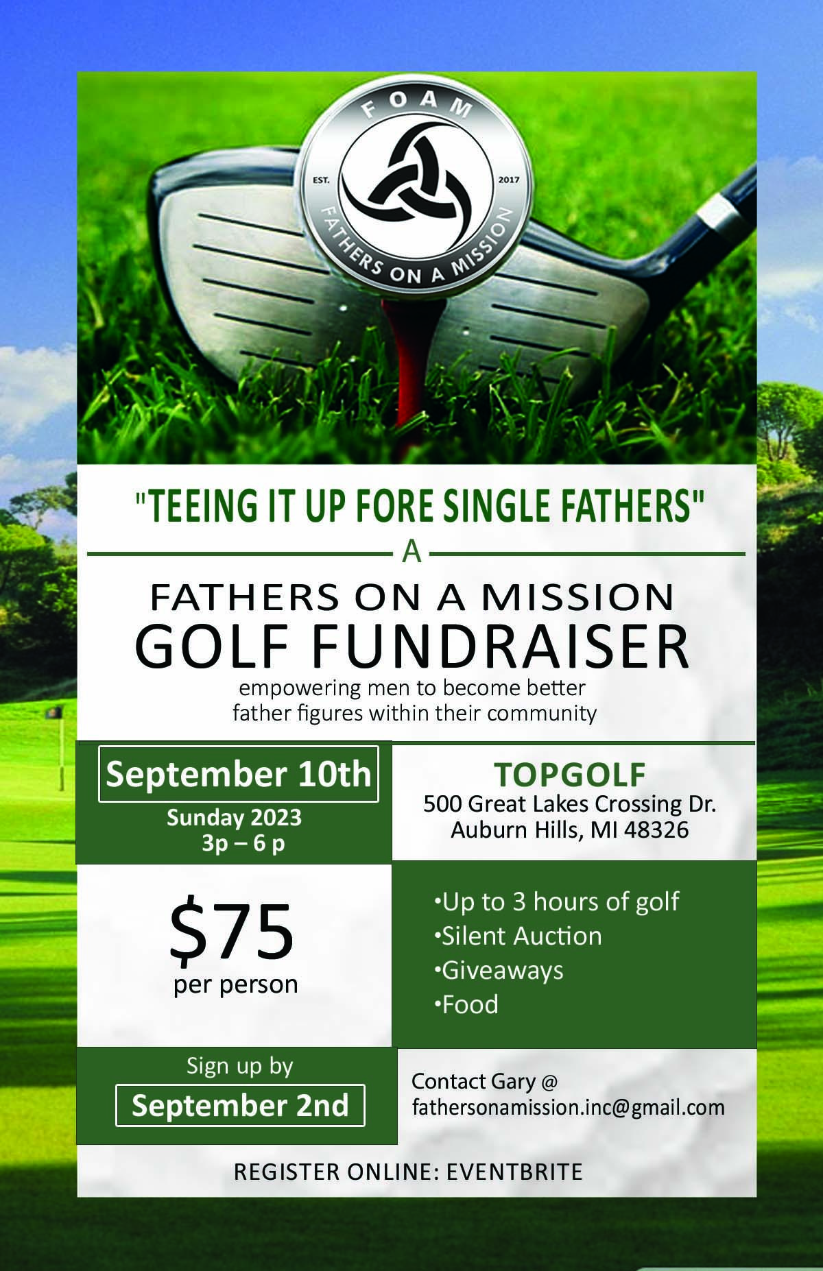 "TEEING IT UP FORE SINGLE FATHERS"