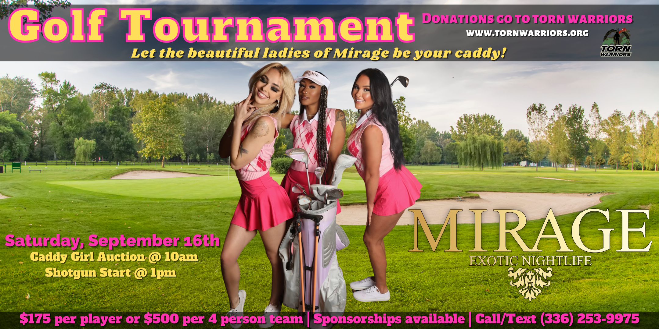 Mirage Exotic Nightlife's Annual Golf Tournament- Our Girls, Your Caddies!!