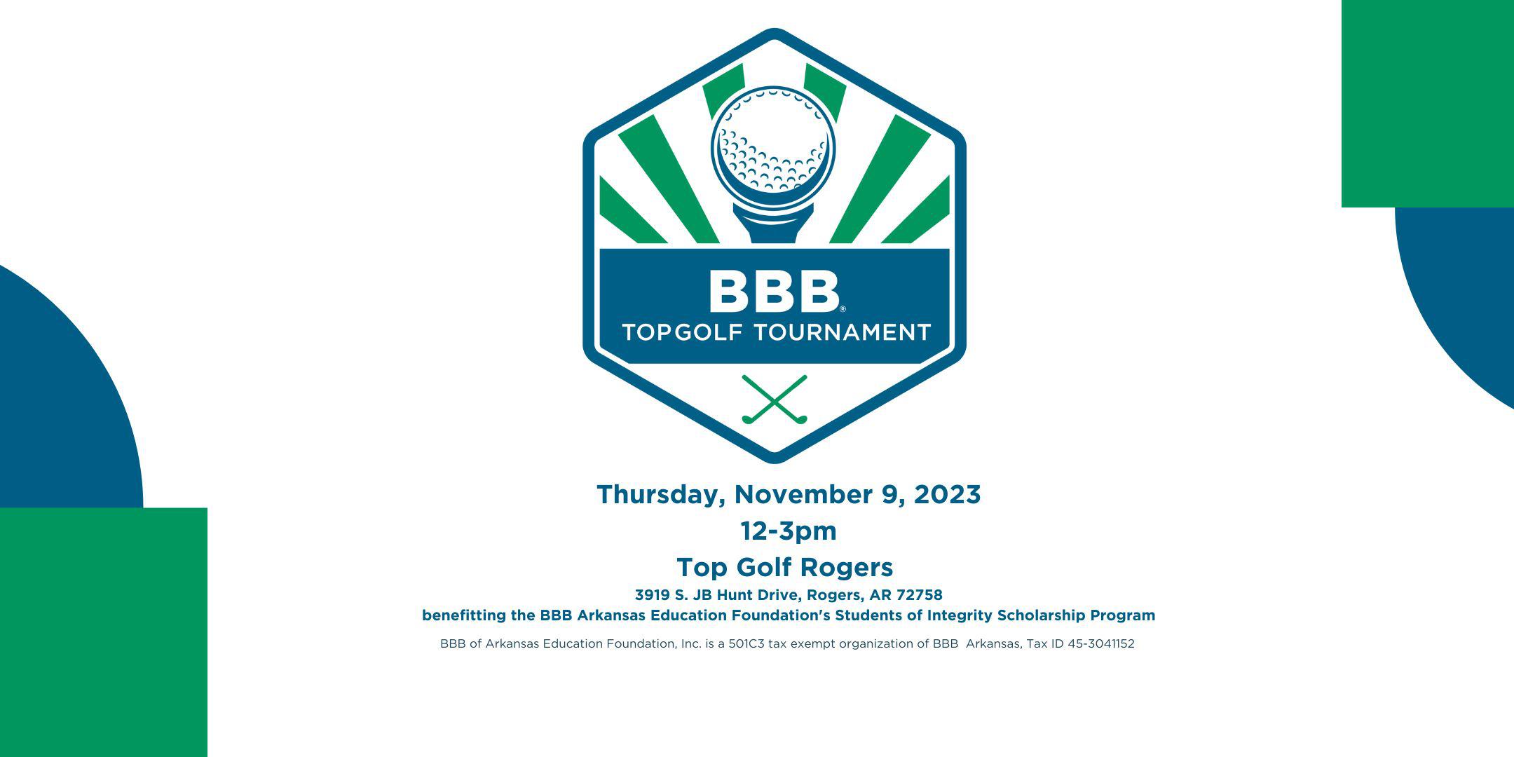 2023 BBB Northwest Arkansas Top Golf Tournament