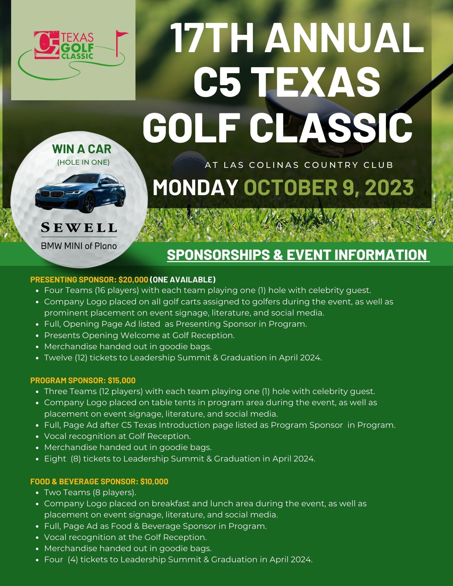 17th Annual C5 Texas Golf Classic