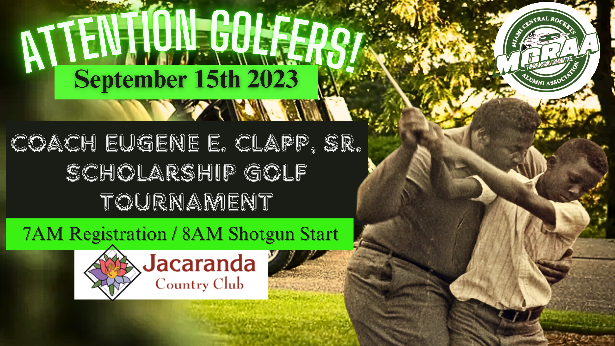 Registration for MCRAA's Coach Eugene E. Clapp, Sr. Golf Tournament
