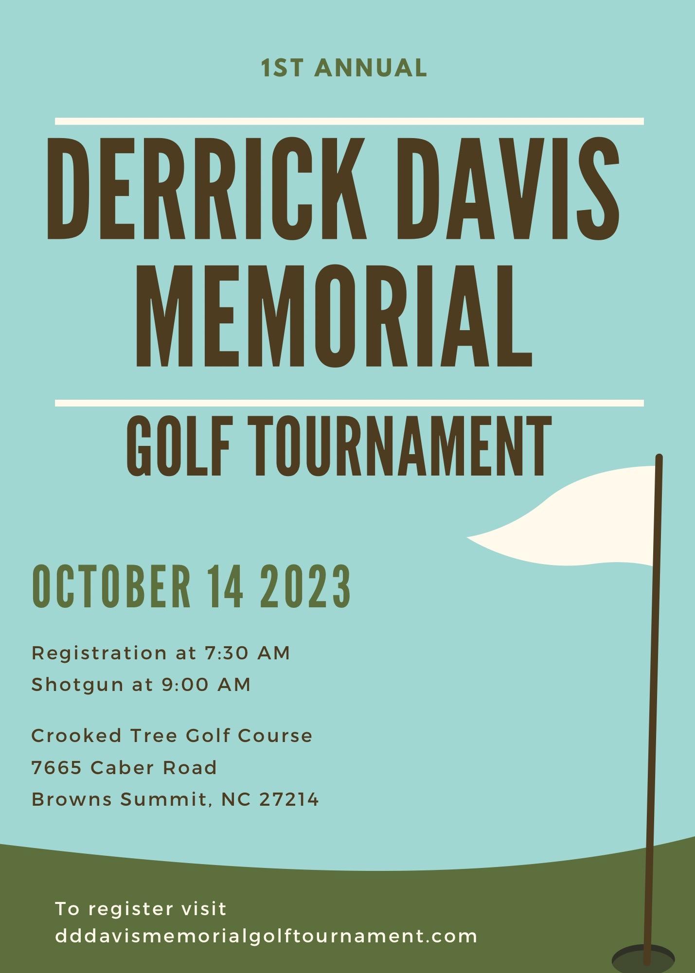 Derrick Dupont Davis 1st Annual Memorial Golf Tournament