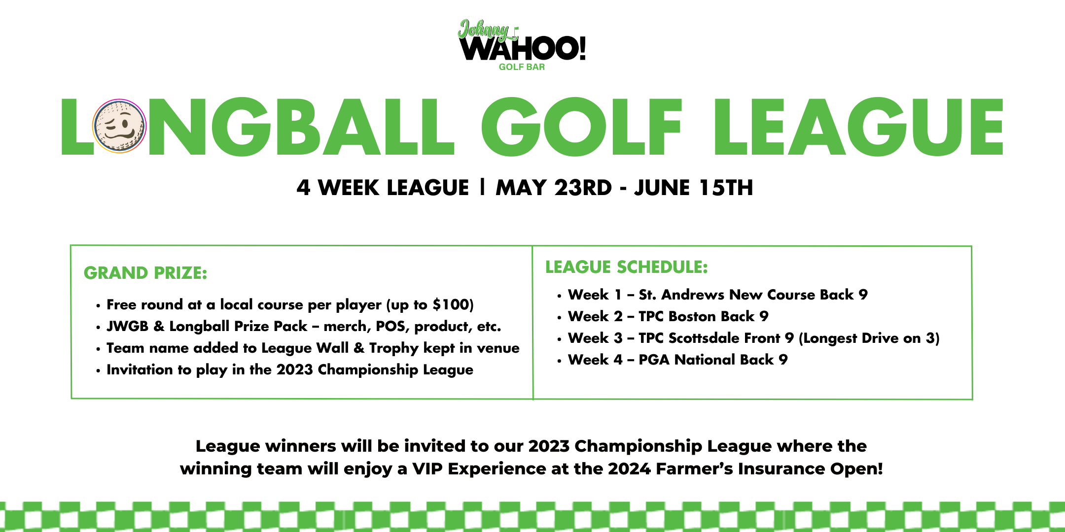 Johnny WAHOO! Golf Bar - Longball Golf League