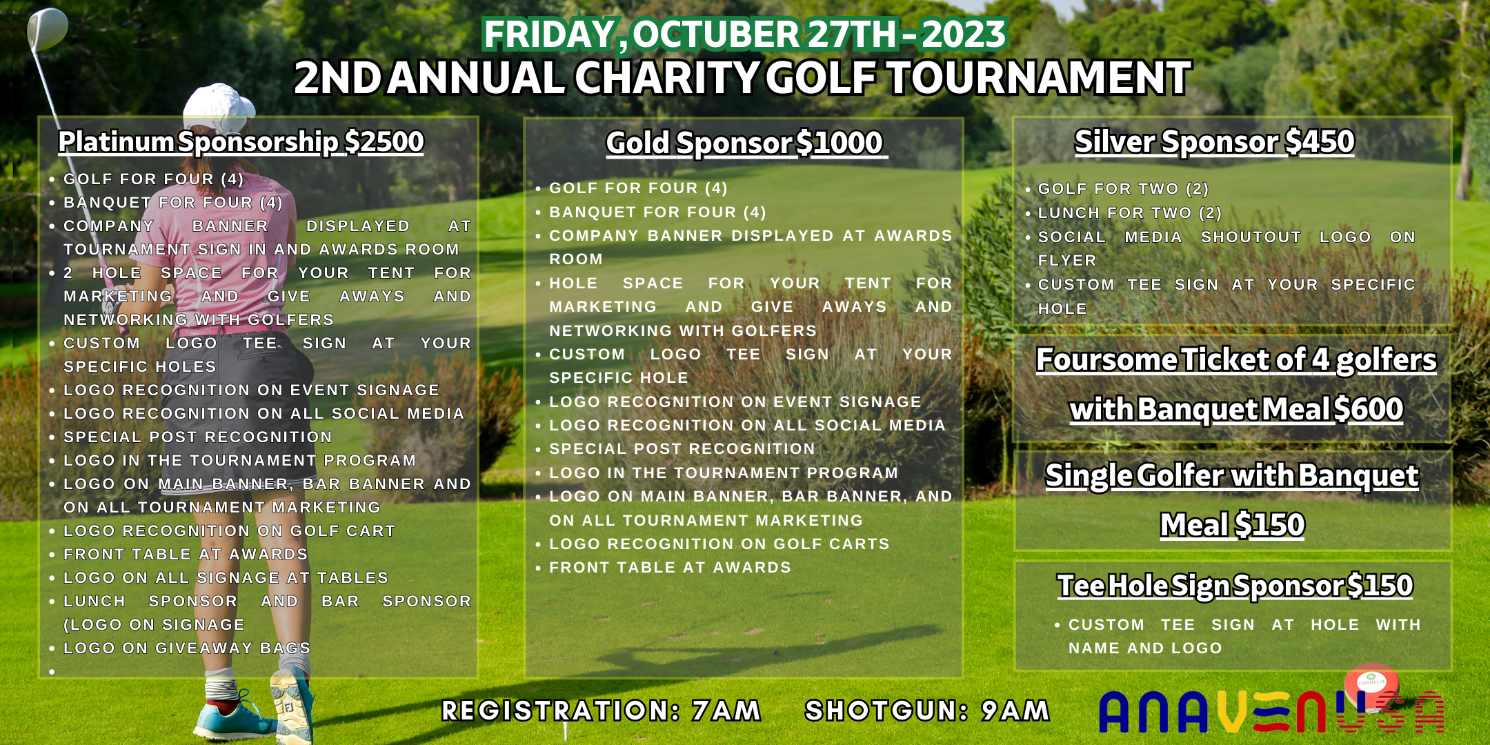 AnaVenUSA 2nd Annual Charity Golf Tournament